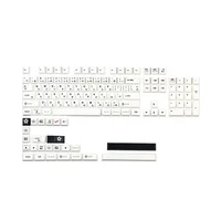 PBT Keycap Minimalism White Japanese 129 Keys Cherry Profile DYE Subbed 6.25U 7U Spacebar Full Sets For Mechanical Keyboard