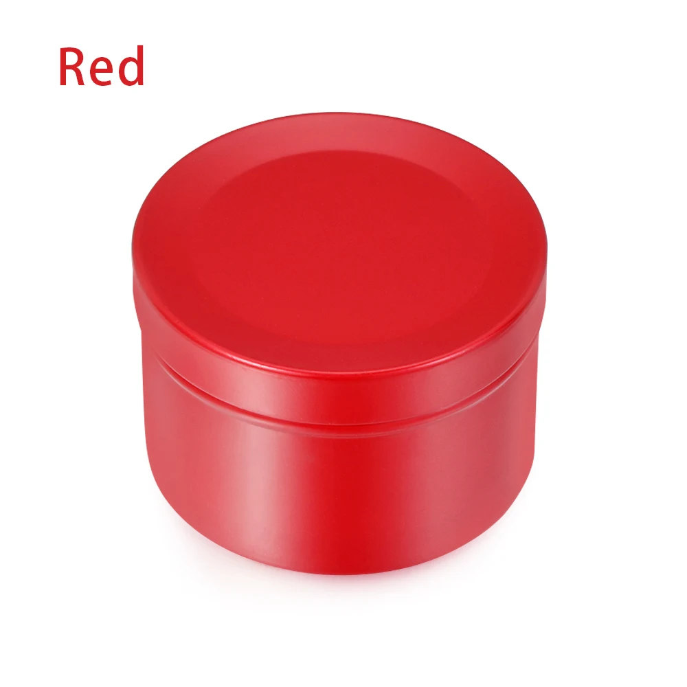 Red 1 шт. круглый многократного использования Мини жестяная коробка для чая пустая, алюминиевая бутылях косметические горшок банка для конфет для хранения косметических принадлежностей, контейнер масла коробочка с воском - Цвет: Red
