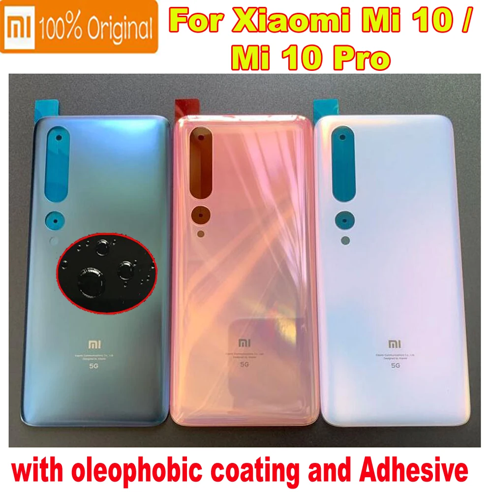 100% оригинальный новый Mi 10 5G Gorilla Glass 5 Задняя крышка корпуса для Xiaomi Pro задняя дверь