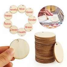 50 шт./лот DIY Ручная работа круглая форма деревянный кусок подвесной кулон натуральные деревянные украшения Скрапбукинг деревянная Настенная Декорация голова оленя