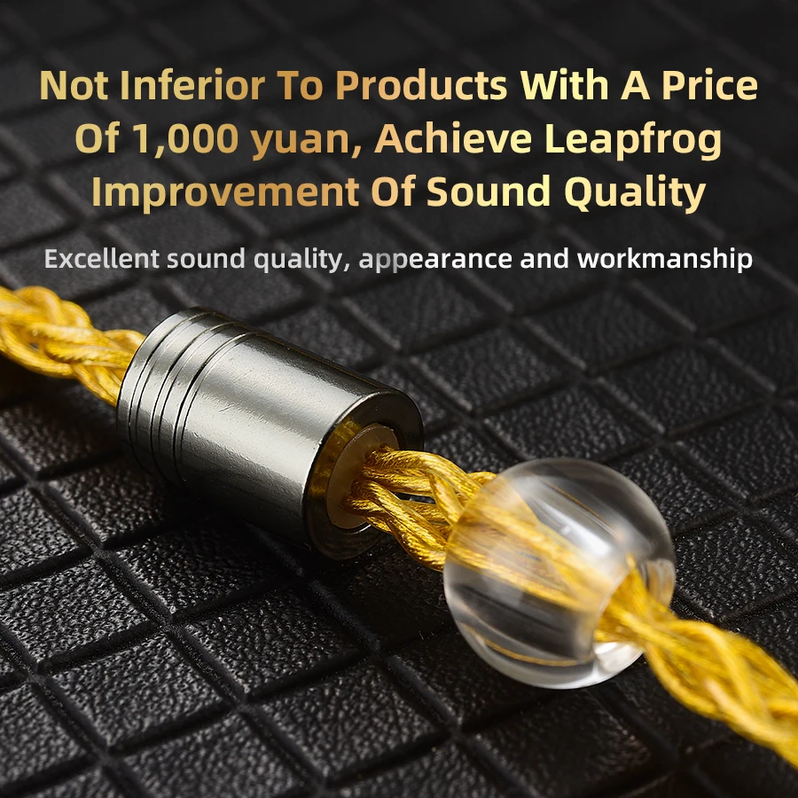 QKZ T1 Earphone Cable QDC Type Copper Silver-plated Upgrade Cable