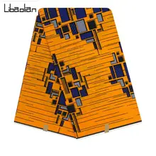 Новое поступление батик воск Африканский настоящий голландский воск принты ткань хлопок настоящий воск 6 ярдов для лоскутного шитья F911-28