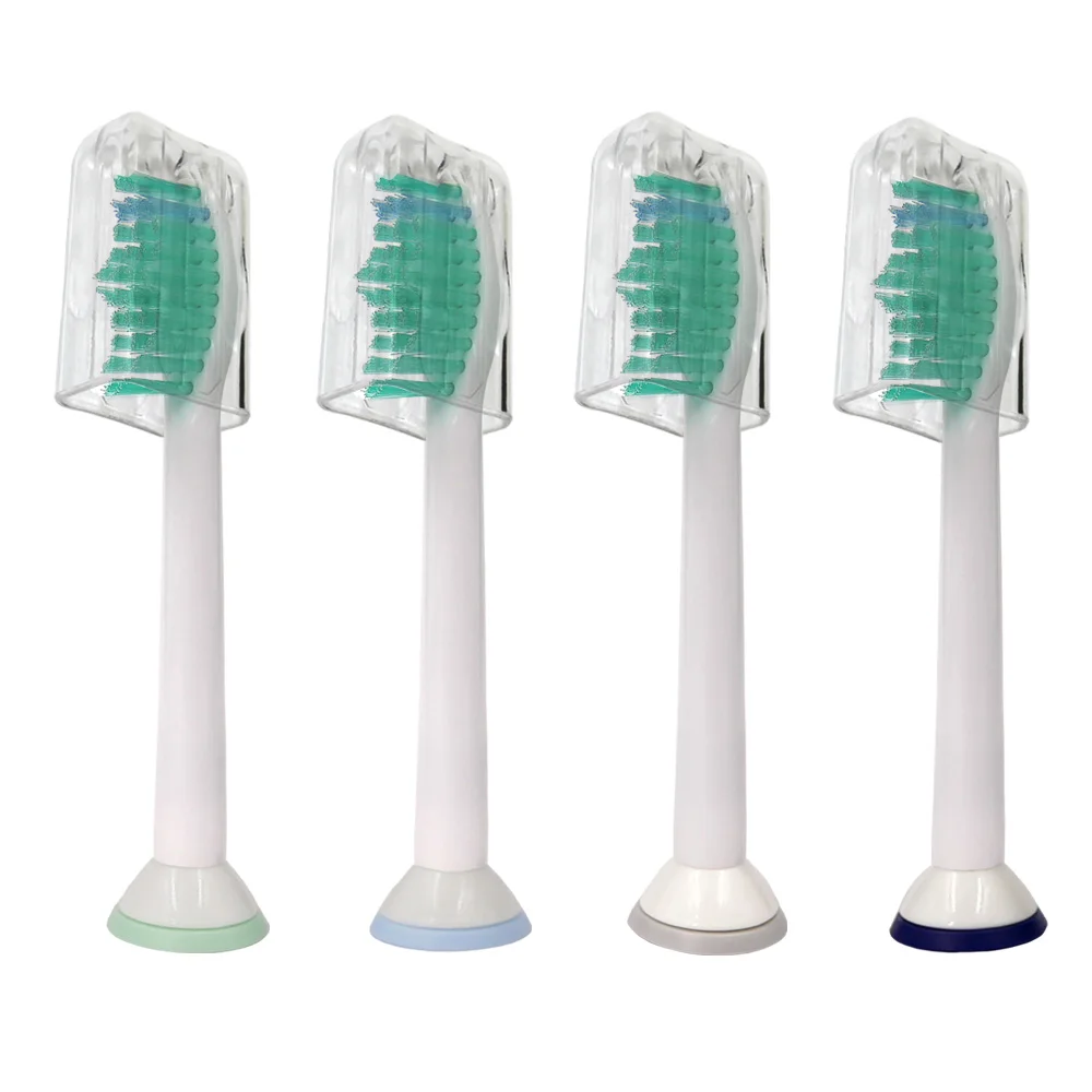 4 шт. Замена Зубная щётка головки HX6014 для Philips Sonicare ProResults HX6013 HX6530 HX6930 HX6950 HX6730 HX3110 HX6721 6512 - Цвет: whith 4 lids