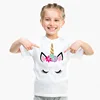 Matching Family Outfits Mom Kids Baby Unicorn T-shirt Tops Summer Short Sleeve Mother Daughter Clothes Big Sister Little Sister 3