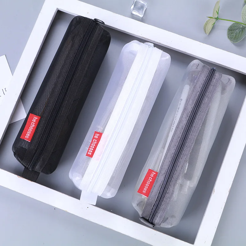 

Three-dimensional Transparent Mesh Pencil Case Student Stationery Bag Large Capacity Storage Bag Coin Purse Office Pencil Case
