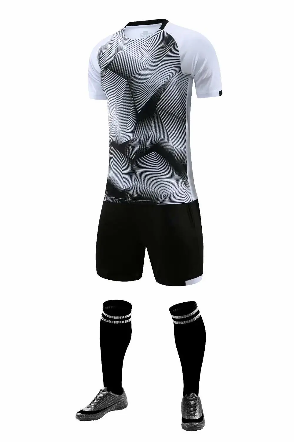 Design Football Kit Adult Kids Soccer Jersey Football Training Sets Blank Version Name Number Jersey Shorts