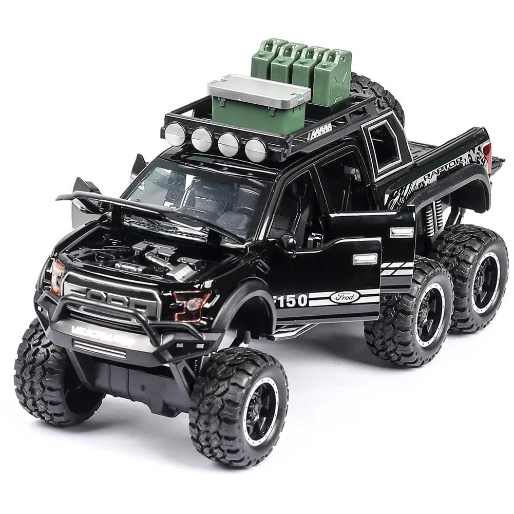 Kuulee 1:32 имитация Raptor F150 Acousto-Optic упругий сплав модель автомобиля детская игрушка для украшения