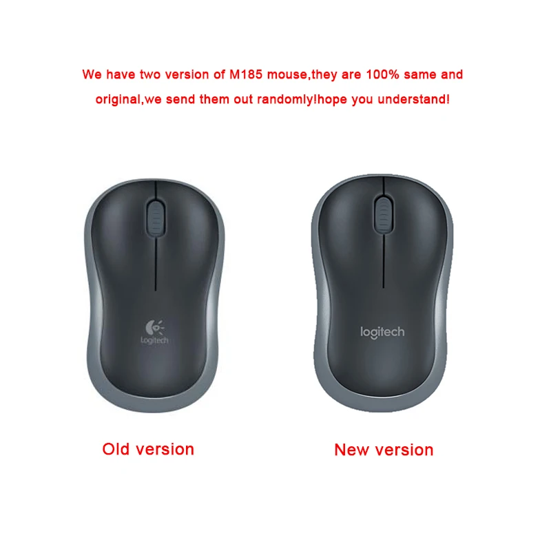 Logitech M185 оригинальная беспроводная мышь 1000DPI офисный компьютер USB нано приемник