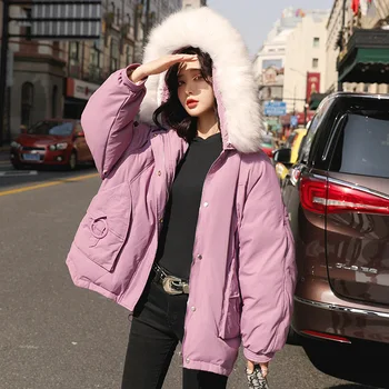 

2020 Warm Fashion Solid Winter Women Down Coats Jackets Parka Bubble Coats