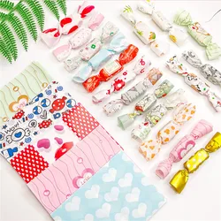 100 Pcs/Lot DIY Handmade New Style Thick Xmas Party Gift Nougat Candy Packaging Oil Paper Milk Candy Taffy Wrapper Food Package