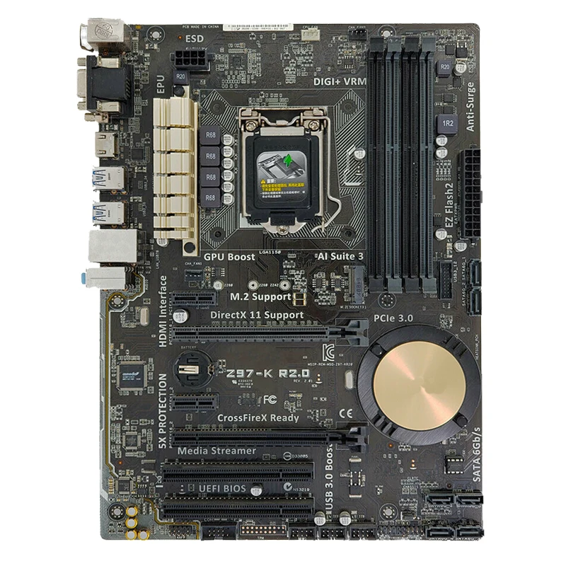 

FOR ASUS Z97-K R2.0 Desktop Motherboard LGA 1150 DDR3 i7 i5 i3 CPU 32G SATA3 USB2.0 UBS3.0 USED motherboard 100% tested intact