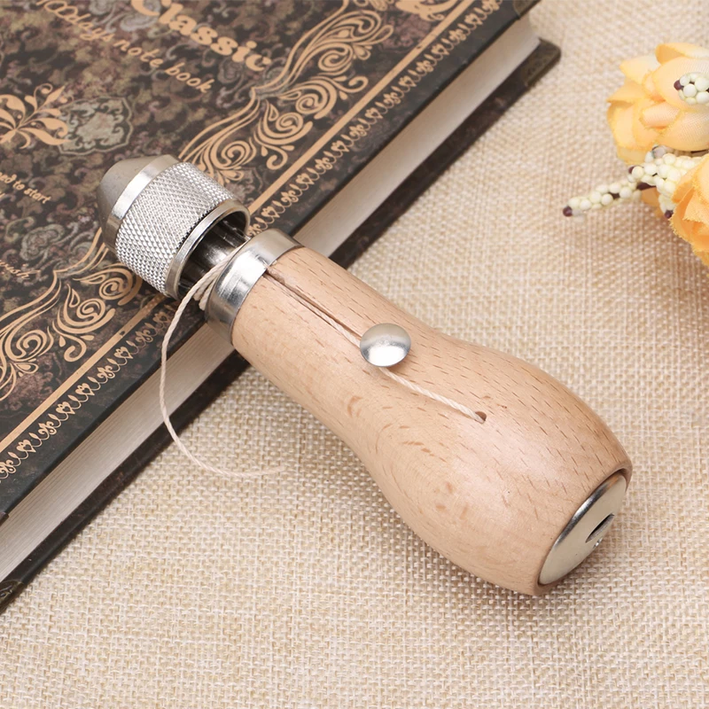 DIY ручной один стежок швейный Шило инструмент кожаный пояс с нитью иглы E65B