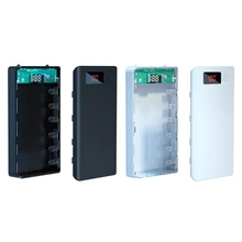 A6 LCD תצוגת DIY 6x18650 סוללה מקרה כוח בנק פגז נייד חיצוני תיבת ללא סוללה Powerbank מגן