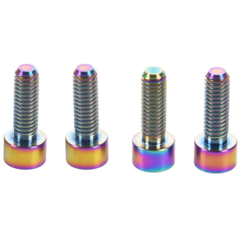 4 шт. Ti Титан M6x20mm шестигранный конический болт цветной
