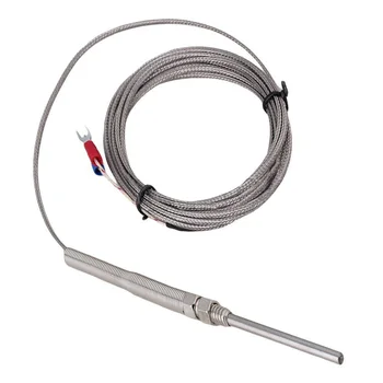 

K-Type Thermocouple Temperature Sensor 100~1250°300cm Probe Stainless Steel