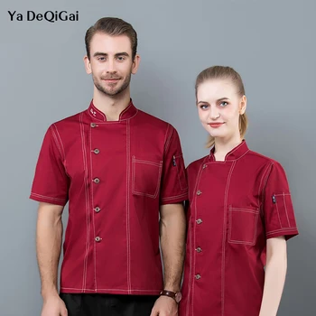

wholesale Sushi costume Jacket Short Sleeve Kitchen Restaurant Food Series Workwear Sushi Bread kitchen Breathable chef uniform