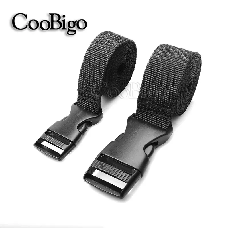 120CM Side Release Buckle Tighten Strap Tied Band Outdoor Camping Sleeping Bag Mattress Tent Tactical Backpack Belt Webbing 2pcs