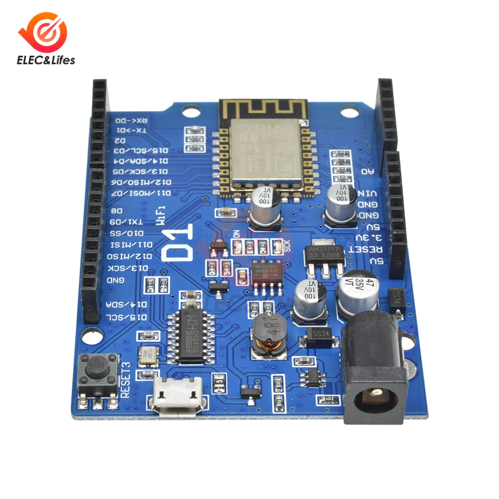 Для WeMos D1 esp8266 CH340 CH340G WiFi Беспроводная макетная плата ESP-12 ESP-12E модуль OTA для Arduino UNO R3 Micro USB 3,3 V 5V