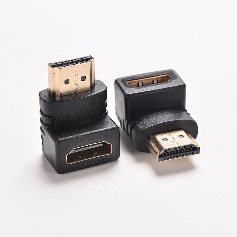 Прямой угол HDMI кабель адаптер папа к женскому ТВ разъем 90 градусов HD TV 1