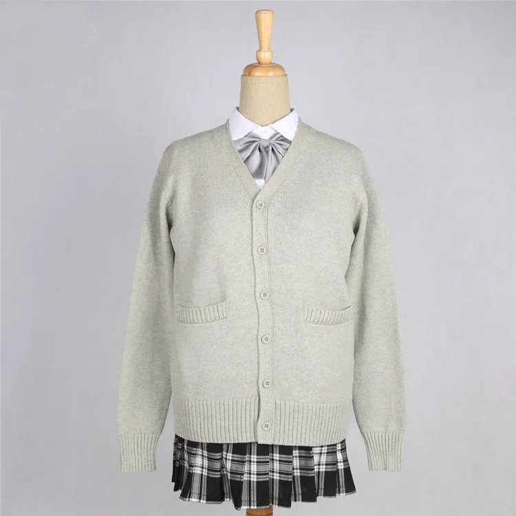 School JK Uniform Sweater Coat Anime Cosplay Costumes Cardigan Outerwear Sweater 10 Colors Long-sleeved Knitting Coat For Girls