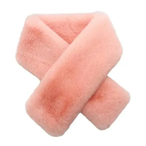 Lotus Pink Зимний модный женский теплый утолщенный шарф из искусственного меха, уличная теплая ветровка с воротником-хомутом, утолщенная ветровка, подарок - Цвет: Lotus Pink