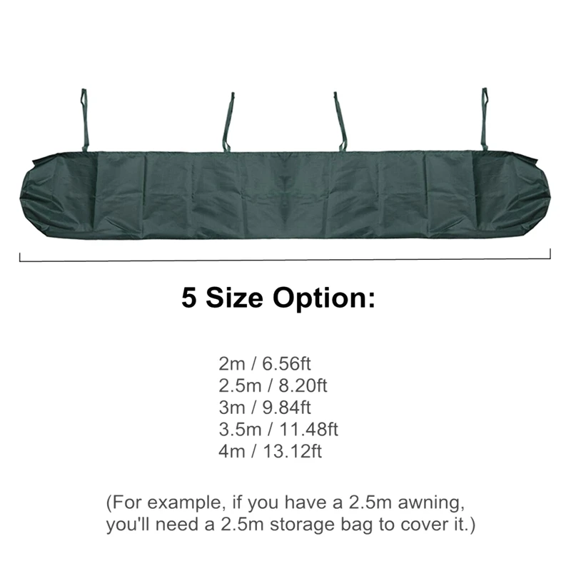 HOT SALE 4M Patio Awning Cover Winter Storage Bag Rain Weather Cover Protector Sun Canopy