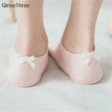 Милые короткие носки для девочек милые мягкие хлопковые летние короткие носки с объемными ушками Kawaii креативный каблук с бантом и сердечком, 2 предмета = 1 пара
