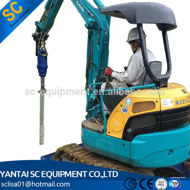 US $1.000.00 Mini Excavator Fence Post Pile Driver SC4500 For Photovoltaic Mounting System