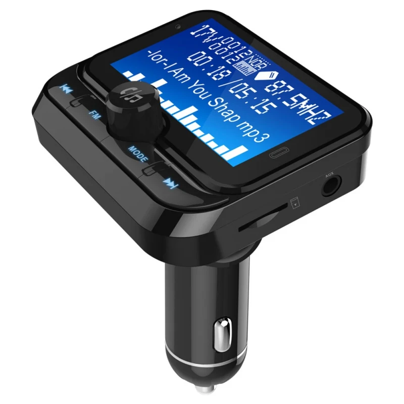 Черный ЖК-дисплей Автомобильный MP3 Bluetooth приемник Hands-free USB Автомобильное зарядное устройство передатчик автомобильный fm-плеер - Название цвета: Черный
