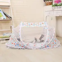 Детская противомоскитная сетка для младенцев, дышащая Складная колыбель, покрывало для кроватки, сетка, складные детские москитные сетки с Матрас Подушка для кровати