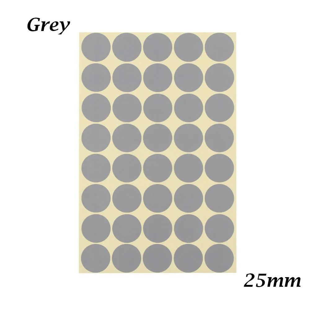 grey 25mm 5 листов, 25 мм, цветные наклейки в горошек, s этикетка, круглые точки, круглые точки, канцелярские товары, посылка, бумага, клейкая наклейка, сделай сам, вечерние, Декор - Цвет: grey 25mm