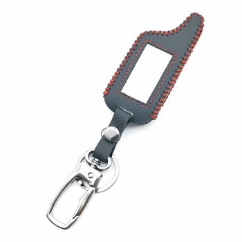 

Carrying Genuine Leather Russian Version Car Alarm System Cover For Scher-Khan Logic A B LCD Two Way Remote Case Cover