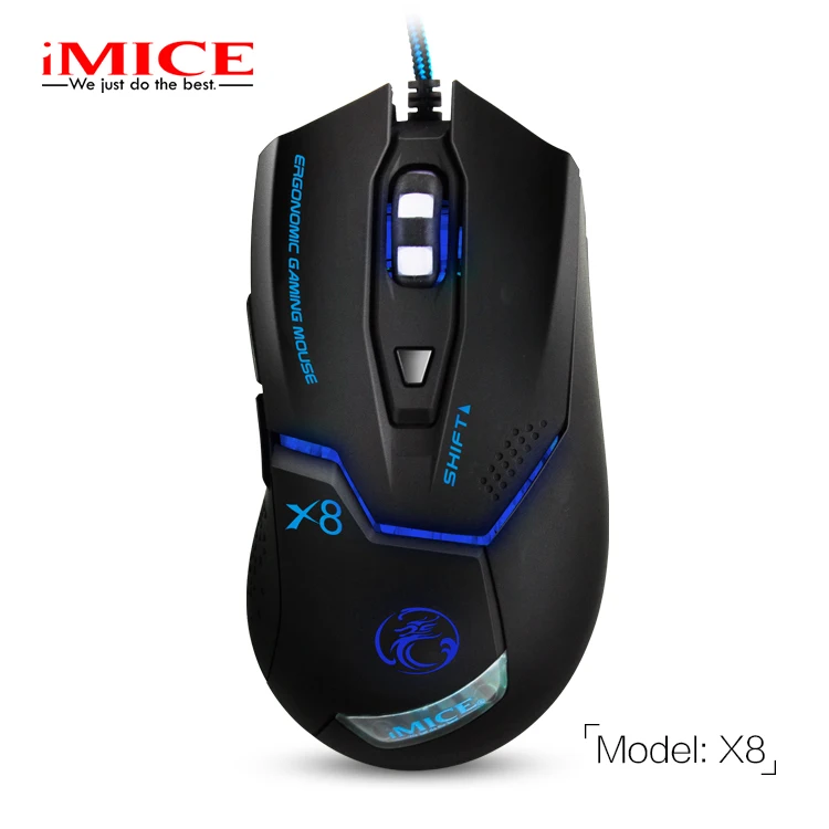 

Gaming Mouse 7 Button LED USB Computer Mouse Gamer Ergonomic Wired Mice X8 Silent Mause With Backlight For PC Laptop