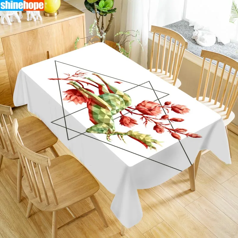 3d Animals Tablecloth Sika Deer Pattern Dustproof Washable Rectangular Table Cloth For Wedding Table Cloth Cover TV Covers - Цвет: 2