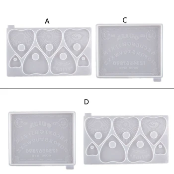 

2020 New Gothic Witchcraft Board Heart Pendant Resin Mold Planchette Resin Mold Art Craft