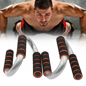 

1pair S Shape Abdominal With Foam Handles Chest Training Bars Portable Workout Muscle Building Push Ups Stand Home Gym Exercise