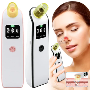 

Blackhead Remover Face Deep Pore Cleaner Removal Vacuum Suction Facial SPA Diamond Beauty Care Tool Skin Care