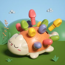 Jouet trieur hérisson à moteur fin, jouets sensoriels éducatifs pour tout petits de 18 mois et plus, jeux interactifs