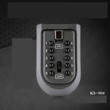 

Code Lock Key Box Black Alloy Wall Mounted Shield Custom Logo Decoration