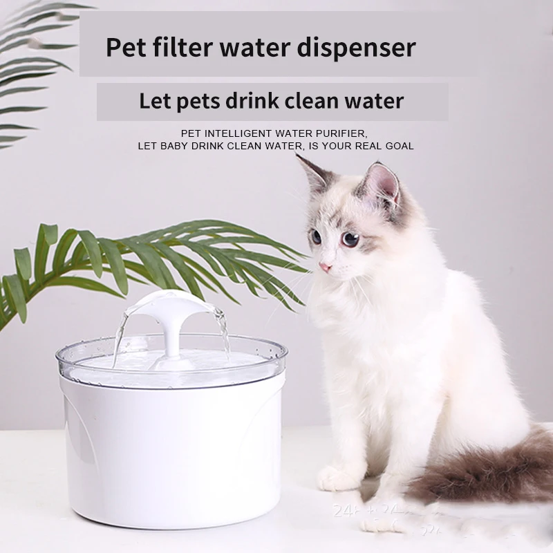 Animal Automatic Waters Bowl Cat Dispenser Dog Drinking Dry Electric