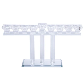 

HHO-Crystal Candle Holders 9 Hole Candlestick Flower Vase Table Centerpiece Event Flower Rack Road Lead Wedding Decoration