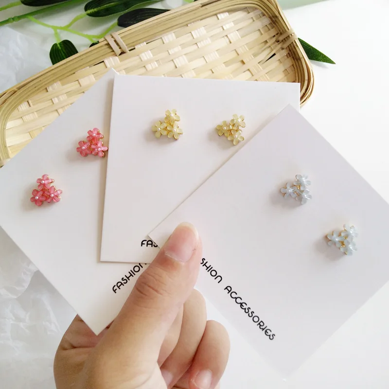 

Trend creative sweet girl creative flower stud earrings delicate design small flower earrings gilr jewelry