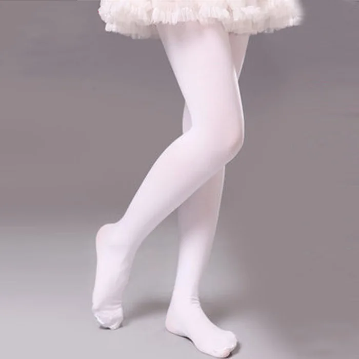 [Колготки] Детские весенне-летние цельные белые колготки, носки для выступлений детские носки для выступлений для девочек