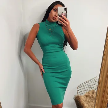 

Dinner Dresses Women Summer Sexy Slim Back Evening Elastic Waistband Hip Dress Tight Backless Bodycon Vestidos Robe Dresses Femm