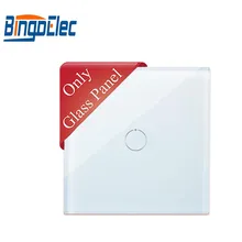Bingoelec – panneau en verre cristal, panneau étanche de Style Simple, panneau à trois couleurs, 1 2 3 gangs, 87x87mm
