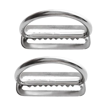 

2x Scuba Diving Dive 316 Stainless Steel 2" Weight Belt Keeper Slider D Ring