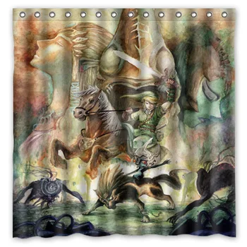 

Legend of Zelda Bathroom Waterproof Polyester Shower Curtain Mouldproof Fabric Bath Curtain Bathroom Accessory