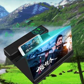 

HD Video Amplifier 3D Smart Phone Screen Magnifier Bluetooth Speaker Mounts