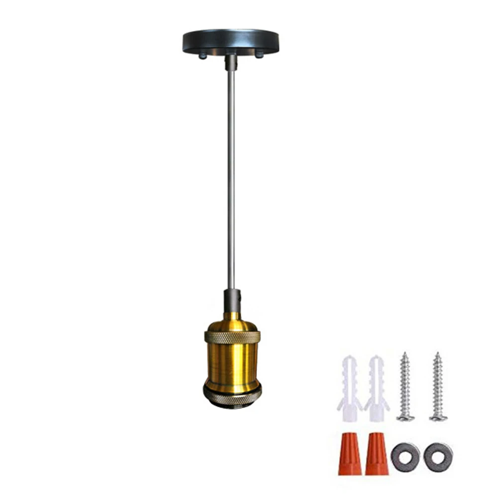 

Vintage Hanging Retro Bronze Fitting Pendant Lamp Holder Metal Ceiling Socket Home Living Room Light For E27 Screw Bulbs