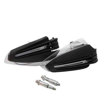 

2Pcs 22Mm 7/8 Inch Motorcycle Hand Guard Led Turn Signal Handle Protector Black